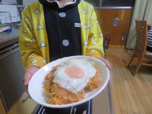 お月見オムライスです！
