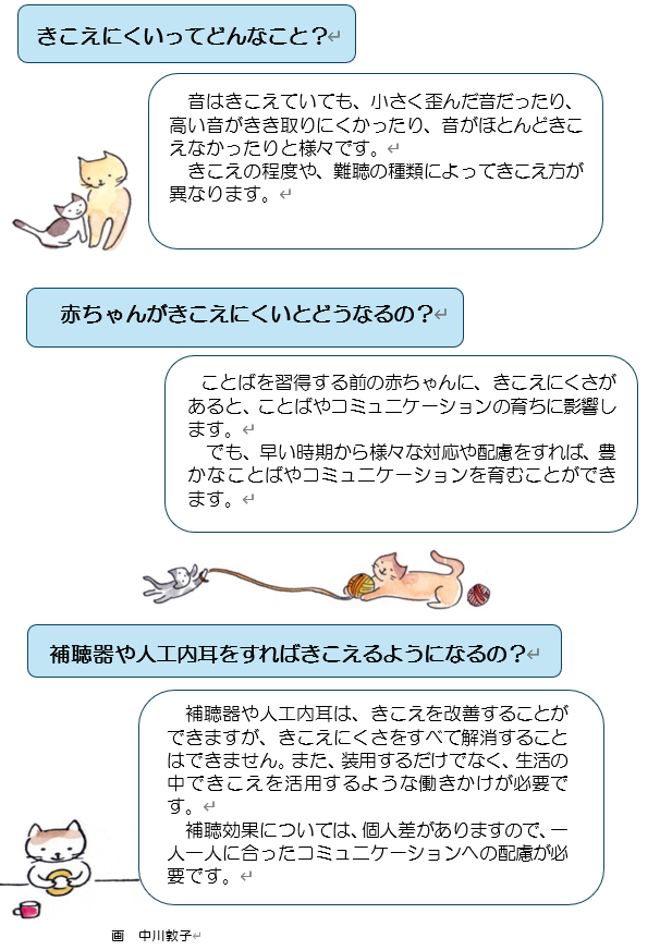 子育て応援ブック１～きこえにくいってどんなこと？～より